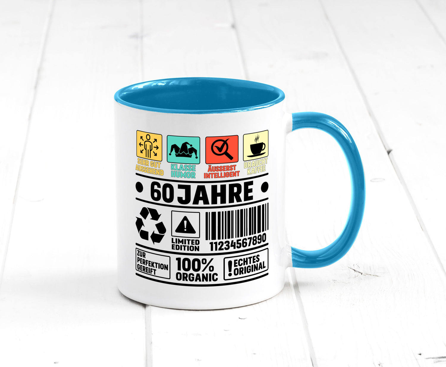60. Geburtstag | 60 Jahre Humor Limited Edition Geschenkidee Tasse