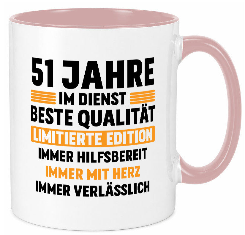 51 Jahre im Dienst | Jubiläum Arbeit lustiger Spruch Geschenk Kollegen Büro