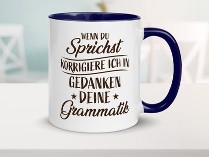 Grammatik korrigieren während du sprichst | Sterne lustig Humor Geschenkidee