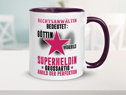 Bedeutung von Rechtsanwältin | Jurstin Anwältin Humor Geschenkidee Tasse