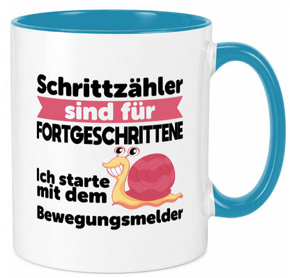 Schrittzähler Fortgeschrittene, Bewegungsmelder | Schnecke Geschenk Humor