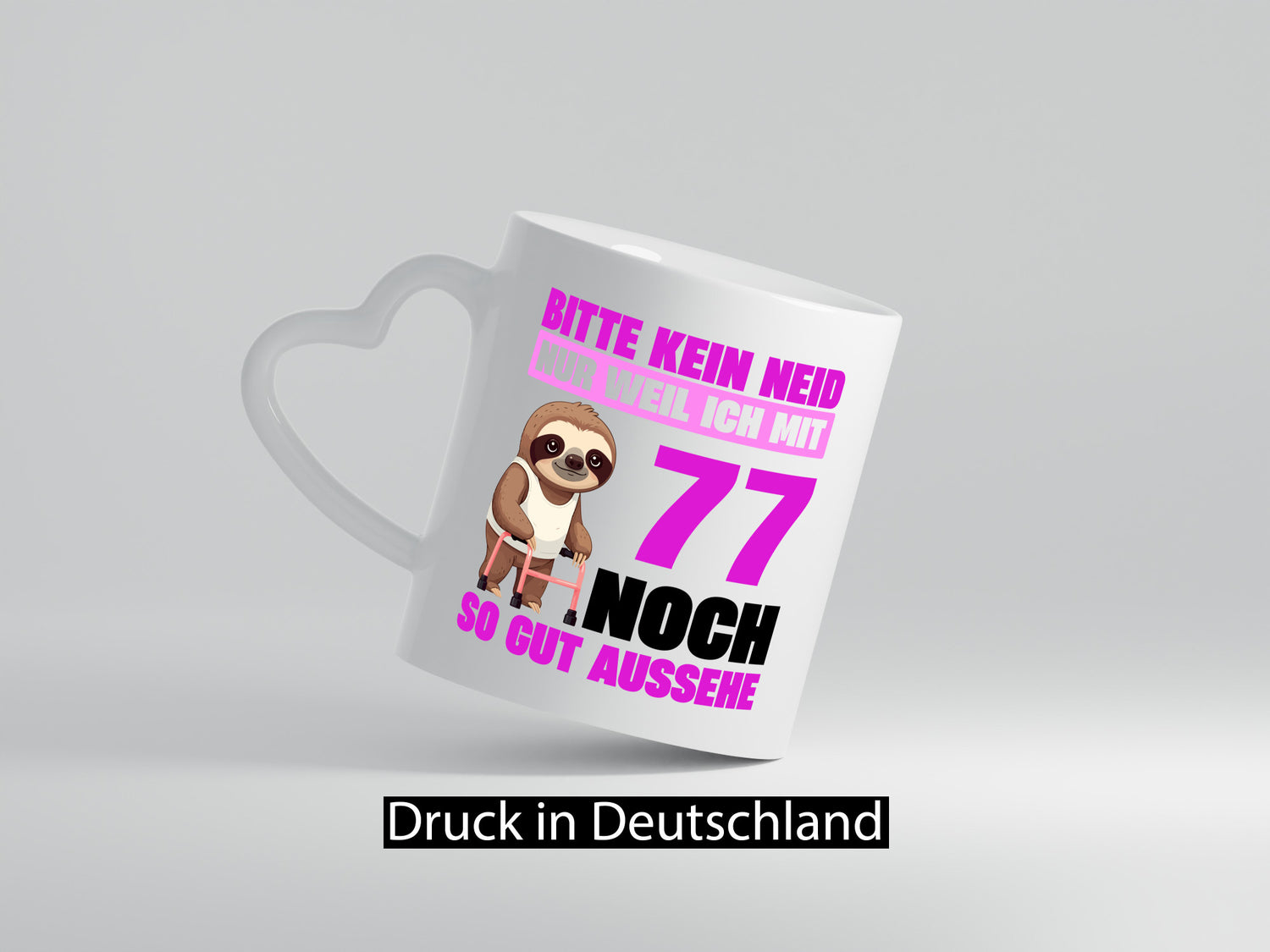 77. Geburtstag | Bitte kein neid Faultier 77 Jahre v2 Geschenk Geschenkidee