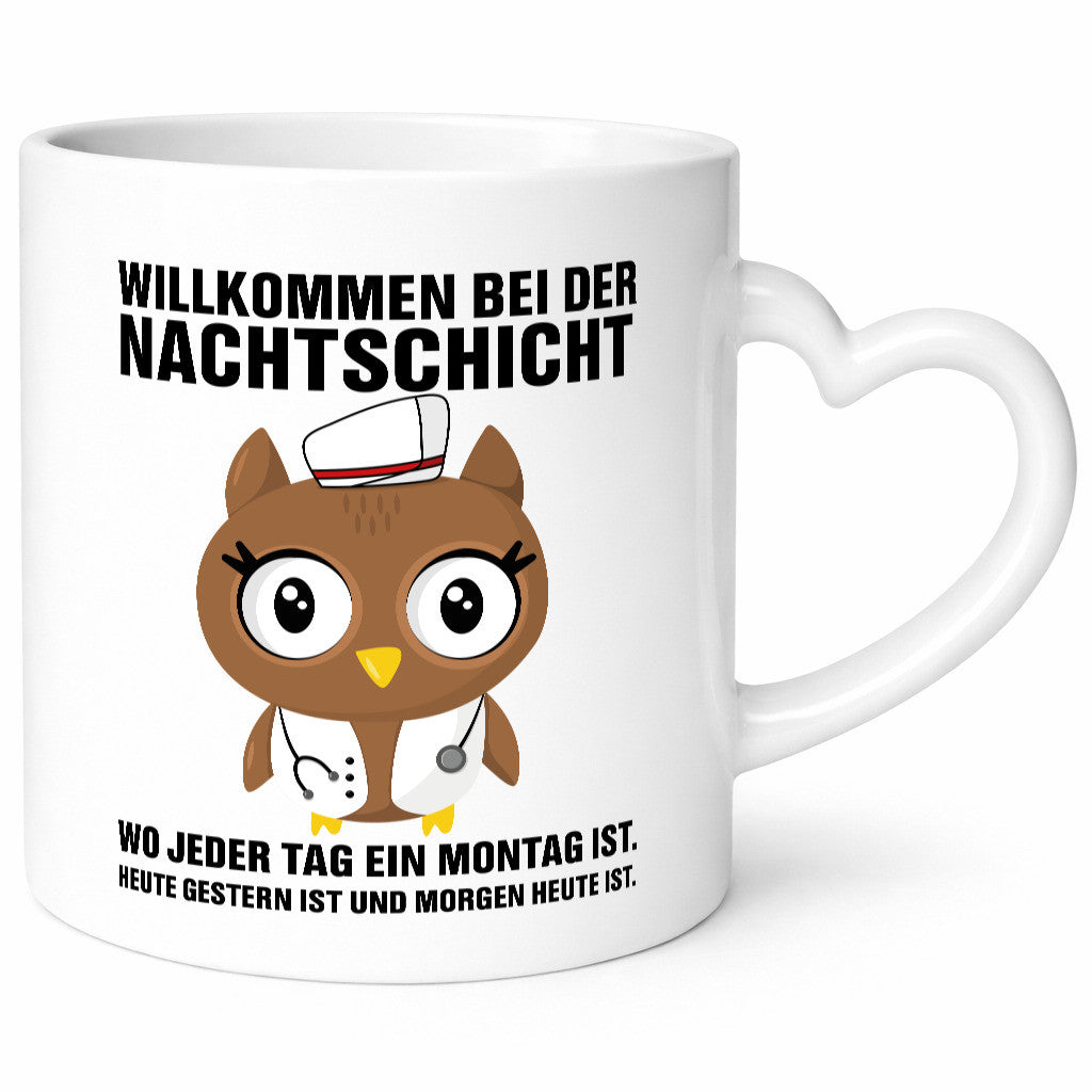 Nachtschicht | müde Eule Sanitäter Krankenschwester Humor Geschenkidee Tasse