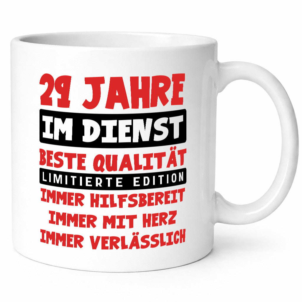 29 Jahre im Dienst | Jubiläum Arbeit v9 Humor Kollegen Büro Geschenkidee Tasse