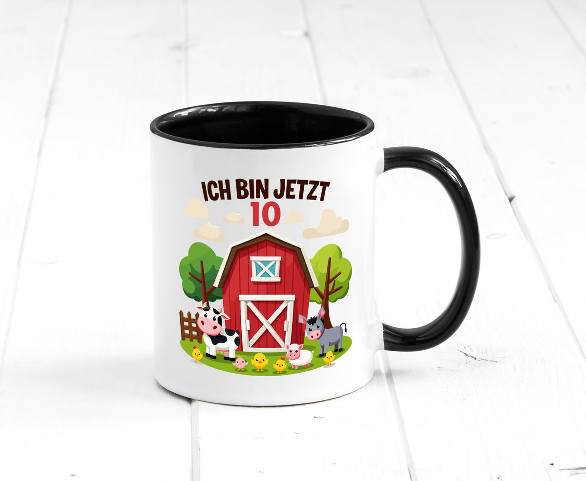 10. Geburtstag | 9 Jahre Bauernhof und Tiere Geschenk Geschenkidee lustiger Tasse