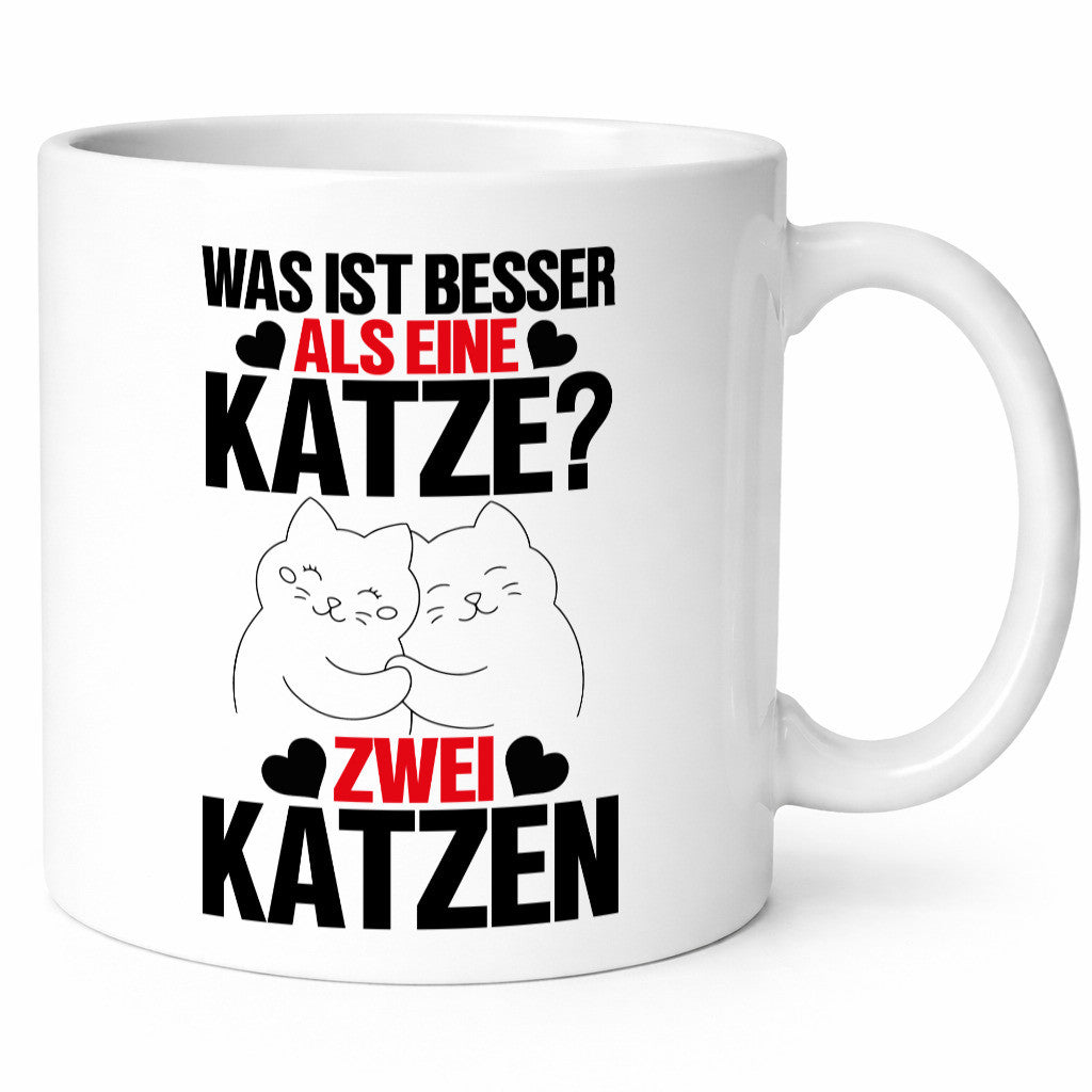 Katzenliebe Tasse | zwei Katzen Katzenbesitzer Spruch lustig Tierliebhaber