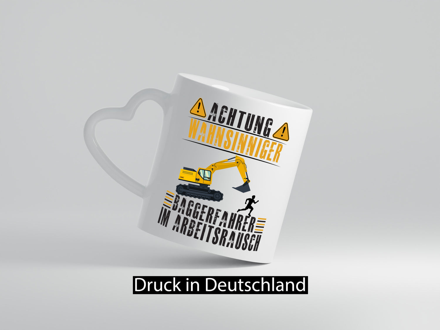Achtung Wahnsinniger Baggerfahrer | Bauarbeiter Geschenkidee Arbeit Kollegen
