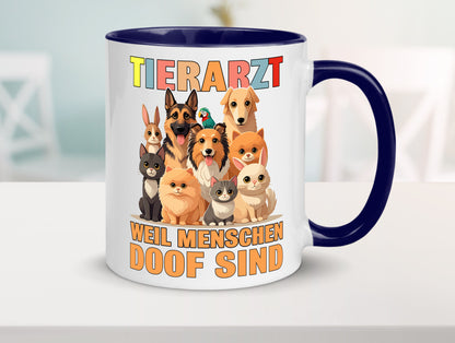 Tierarzt weil Menschen doof sind | Tierärztin lustig Tierliebhaber Humor