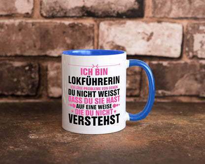 Löse Probleme: Lokführerin | Zug Beruf v2 Humor Arbeit Kollegen Büro