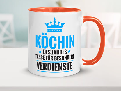 Besonderer Verdienst: Köchin | Chefköchin Chefkoch Geschenkidee Arbeit Kollegen