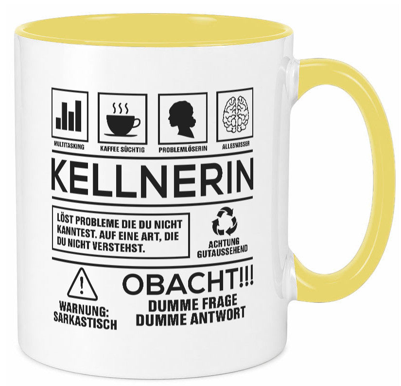 Achtung Probleme Kellnerin | Beruf kellnern Bedienung lustiger Spruch Geschenk