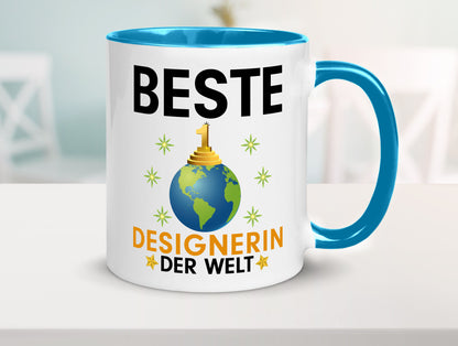 Welt Beste Designerin | Mode lustiger Spruch Geschenk Humor Geschenkidee Tasse