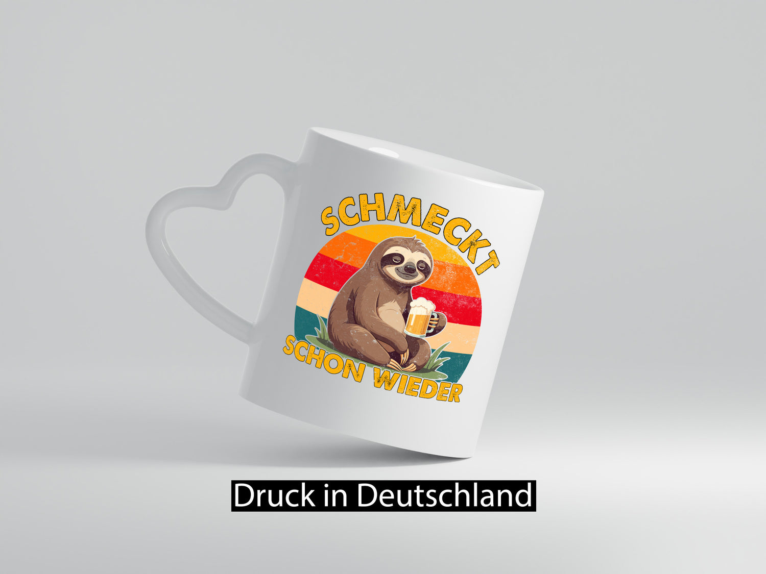 Schmeckt schon wieder | Biertrinker Faultier v2 Geschenk Tierliebhaber Humor