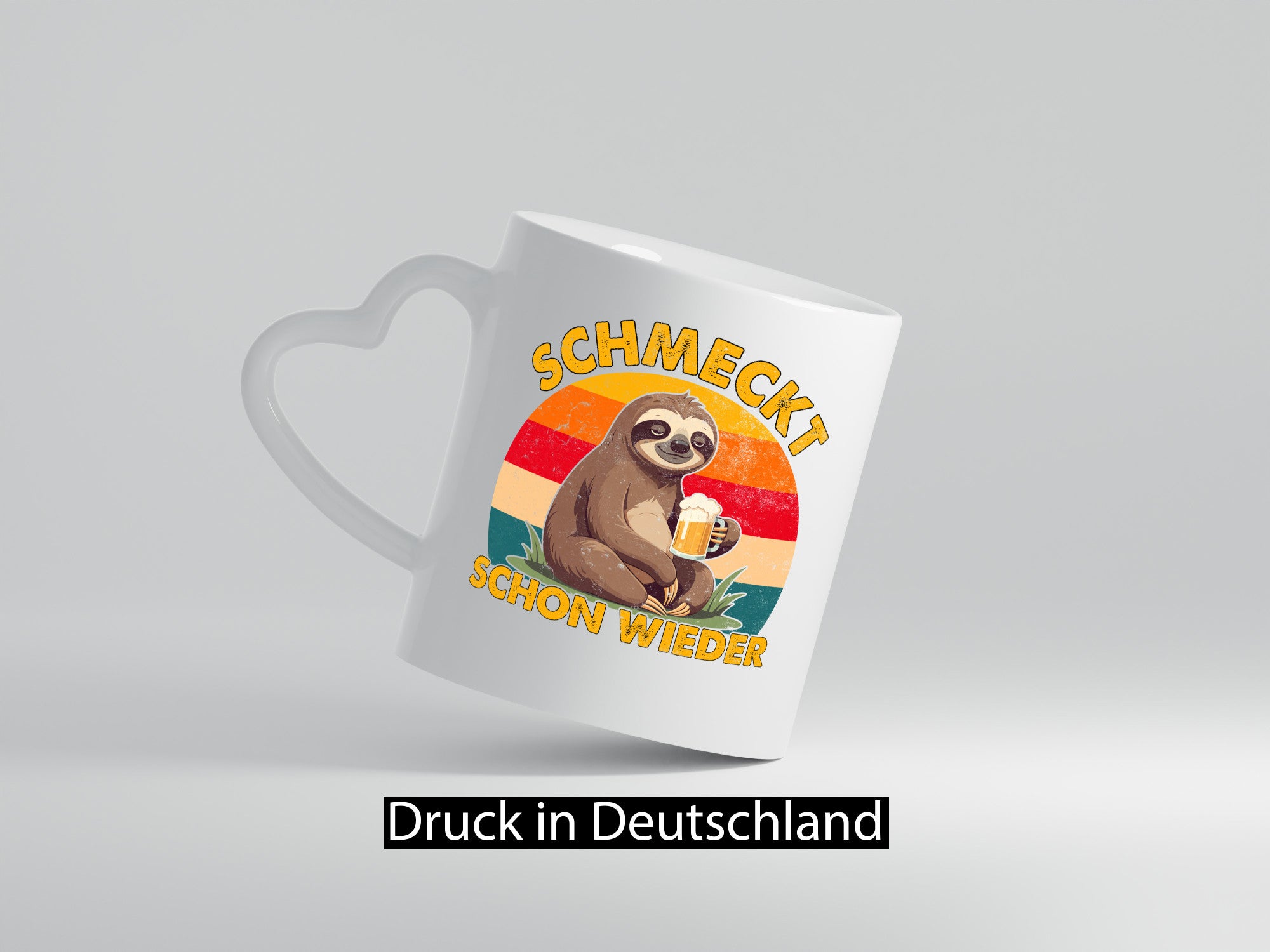 Schmeckt schon wieder | Biertrinker Faultier v2 Geschenk Tierliebhaber Humor