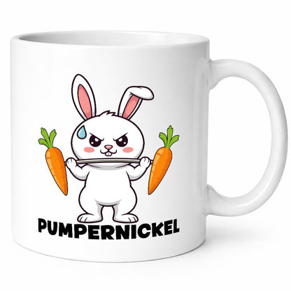 Pumpernickel | Krafttraining Kaninchen Fitness lustig Humor Geschenkidee