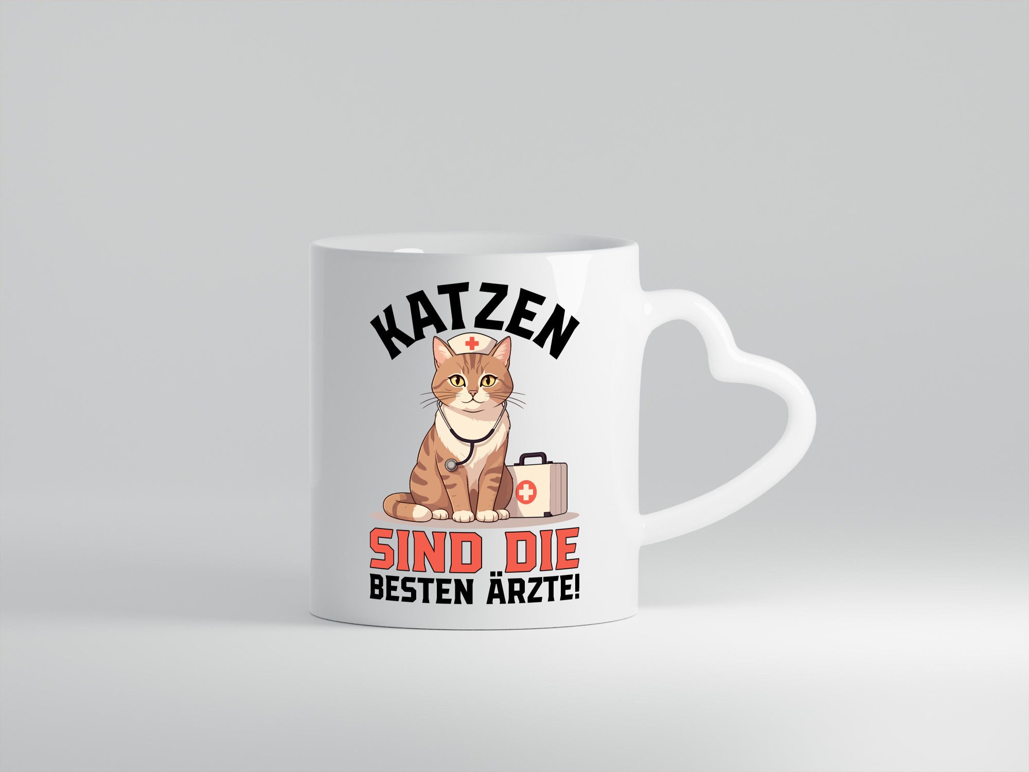 Katzen sind die besten Ärzte | Haustier lustiger Spruch Geschenk Tierliebhaber