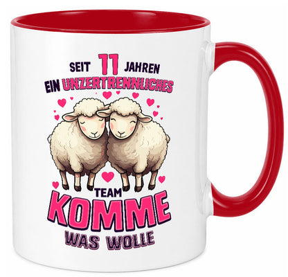 11 Jahre Verheiratet | ein Team Ehepaar v2 Humor Geschenkidee Tasse