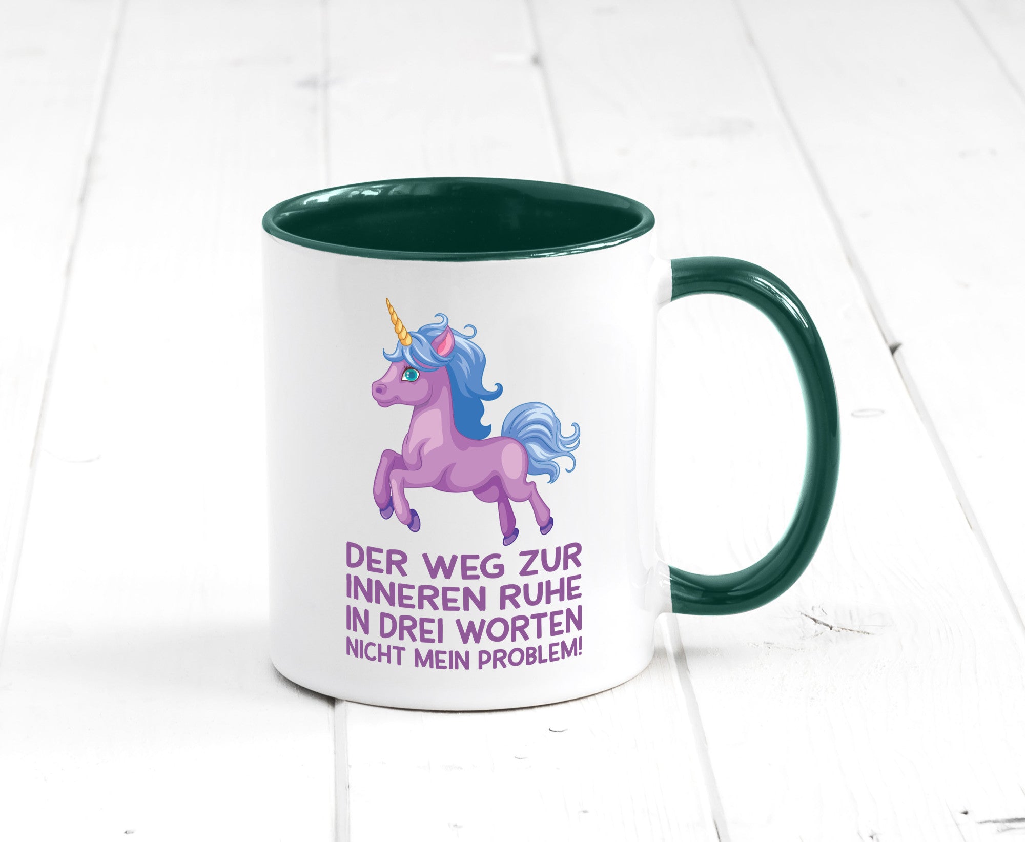 Innere Ruhe, drei Worte, nicht mein Problem | Einhorn Geschenk Humor
