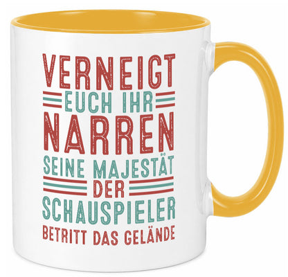 Verneigt euch: Schauspieler | Theater lustig Humor Geschenkidee Geschenk Tasse