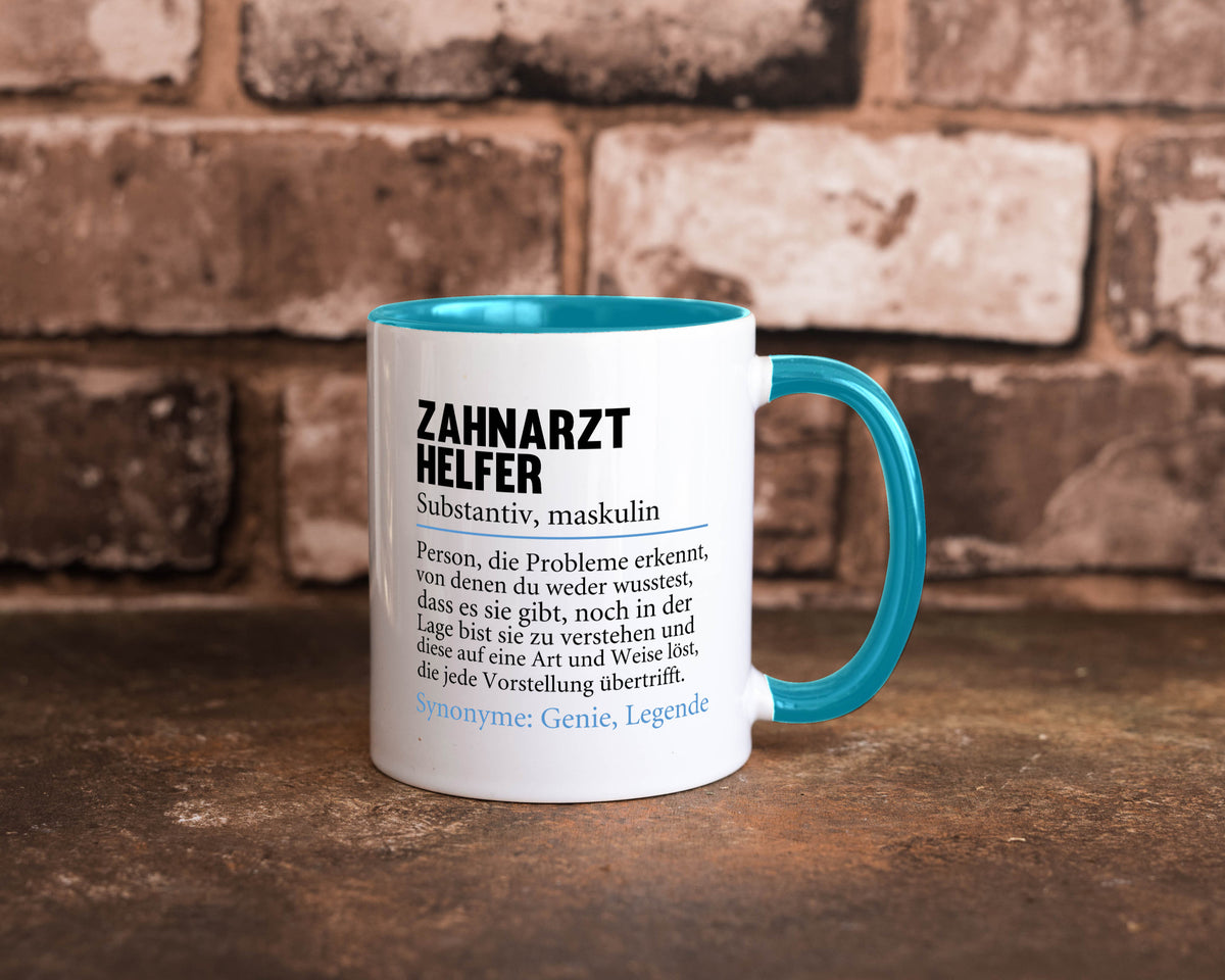 Zahnarzthelfer | Spruch Humor Zahnmedizin Geschenkidee Tasse