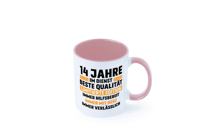 14 Jahre im Dienst | Jubiläum Arbeit v2 Geschenk Kollegen Büro lustiger Spruch