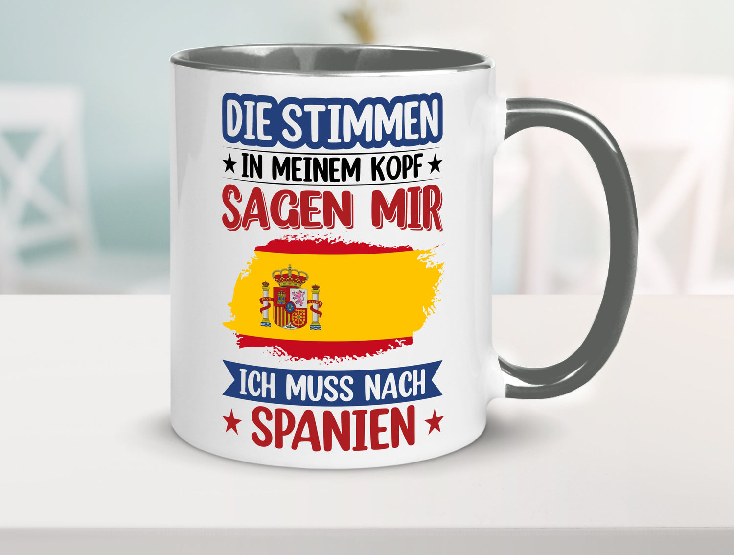 Spanien | Urlaub Stimmen in meinem Kopf Traumland v2 lustiger Spruch Geschenk