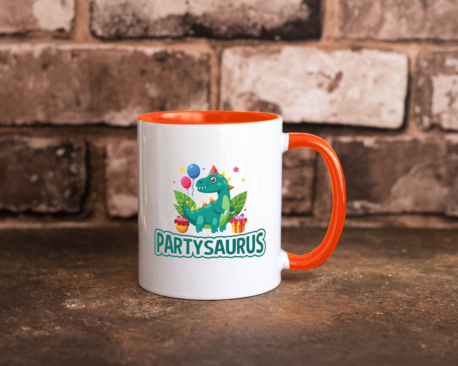 Partysaurus | Geburtstag Dinosaurier Luftballon Geschenkidee Humor Tasse