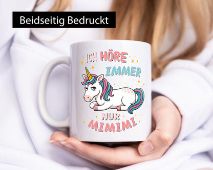 I only hear meow meow | Unicorn Lazy v2 funny saying Gift Humor