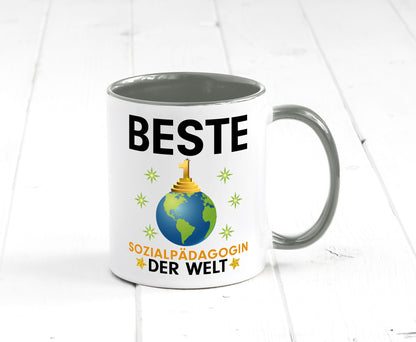 Welt Beste Sozialpädagogin | Humor Pädagogin Geschenkidee Tasse