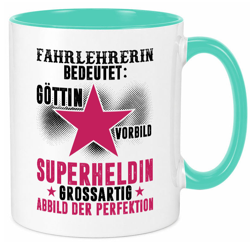 Bedeutung von Fahrlehrerin| Fahrschule lustiger Spruch Geschenk Humor Tasse