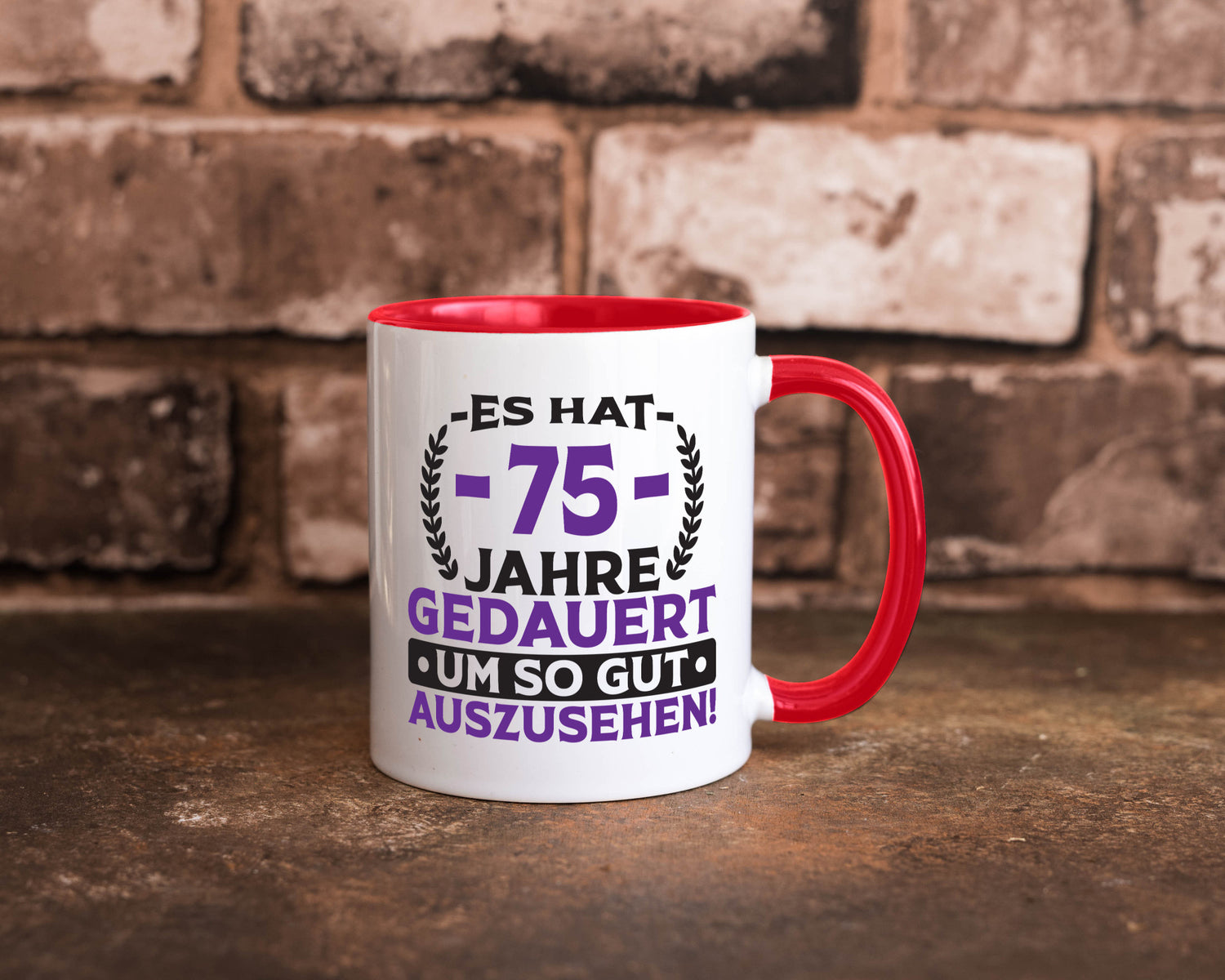 75 Jahre gedauert um so gut auszusehen | 75. Geburtstag Humor Geschenkidee Tasse
