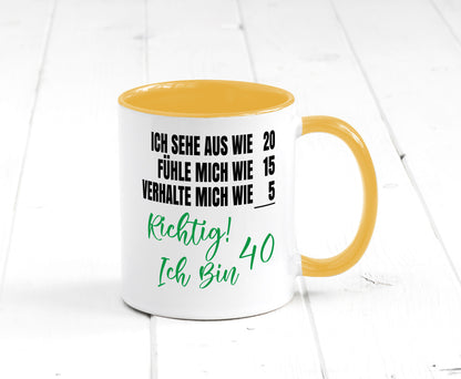 Ich bin Jung | 40 Geburtstag Verhalte mich wie ein Kind Geschenk Geschenkidee