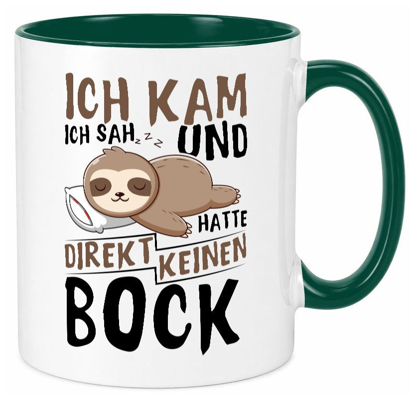 Ich hatte keinen Bock | Faultier Büro Arbeit Geschenk Kollegen lustiger Spruch Tasse