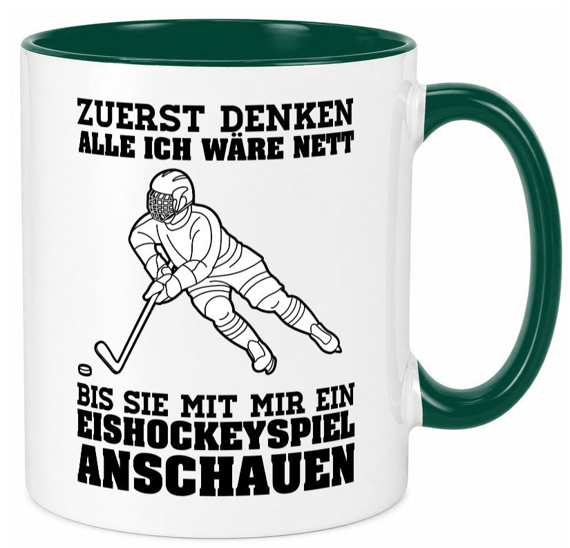 Eishockeyspiel | Eishockeyfan Tasse Eishockeyspieler Humor Geschenkidee