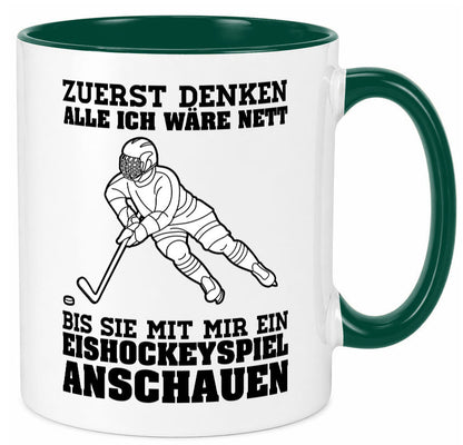 Eishockeyspiel | Eishockeyfan Tasse Eishockeyspieler Humor Geschenkidee