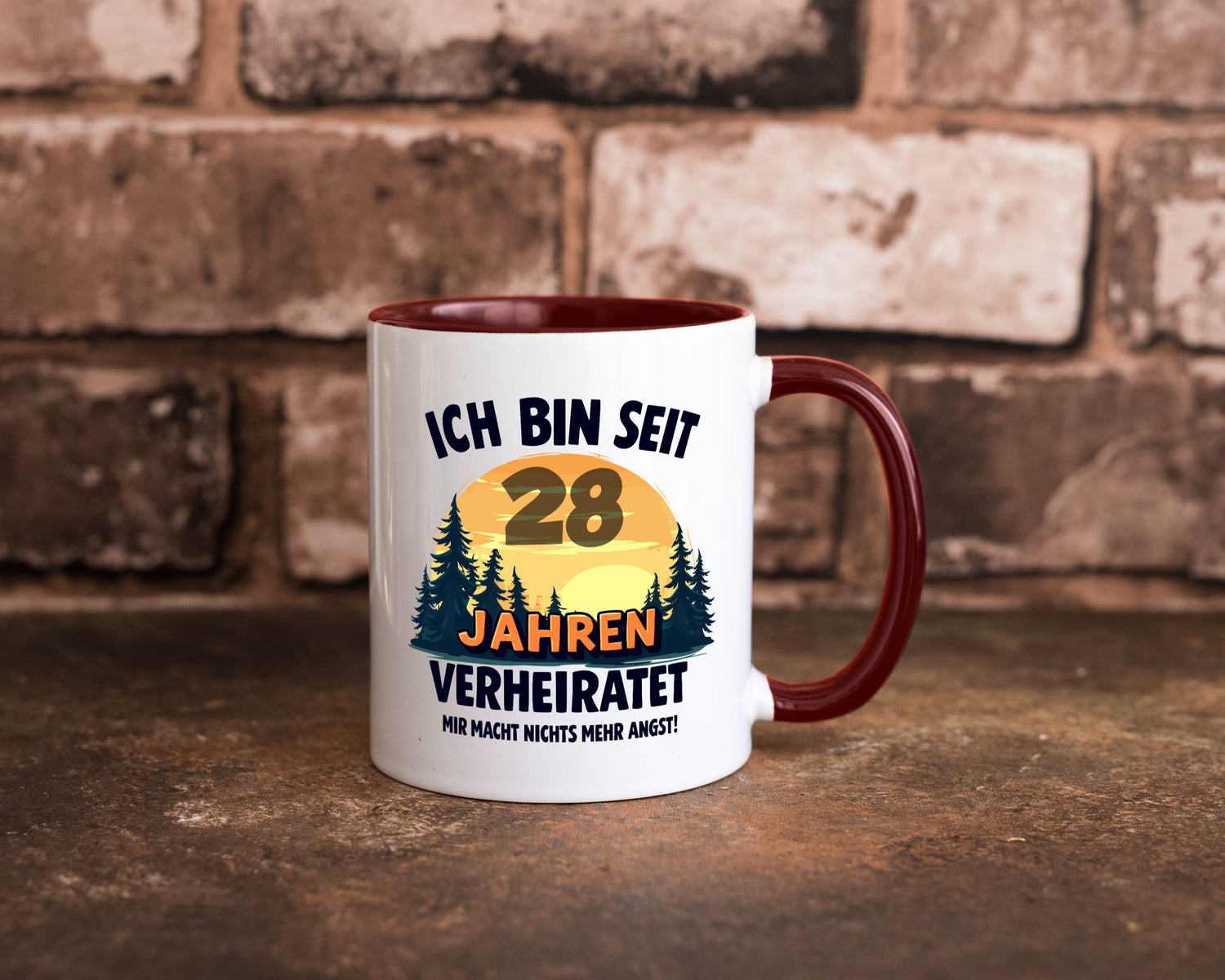 Ich bin Verheiratet | 28. Hochzeitstag Ehepaar v2 lustiger Spruch Geschenk