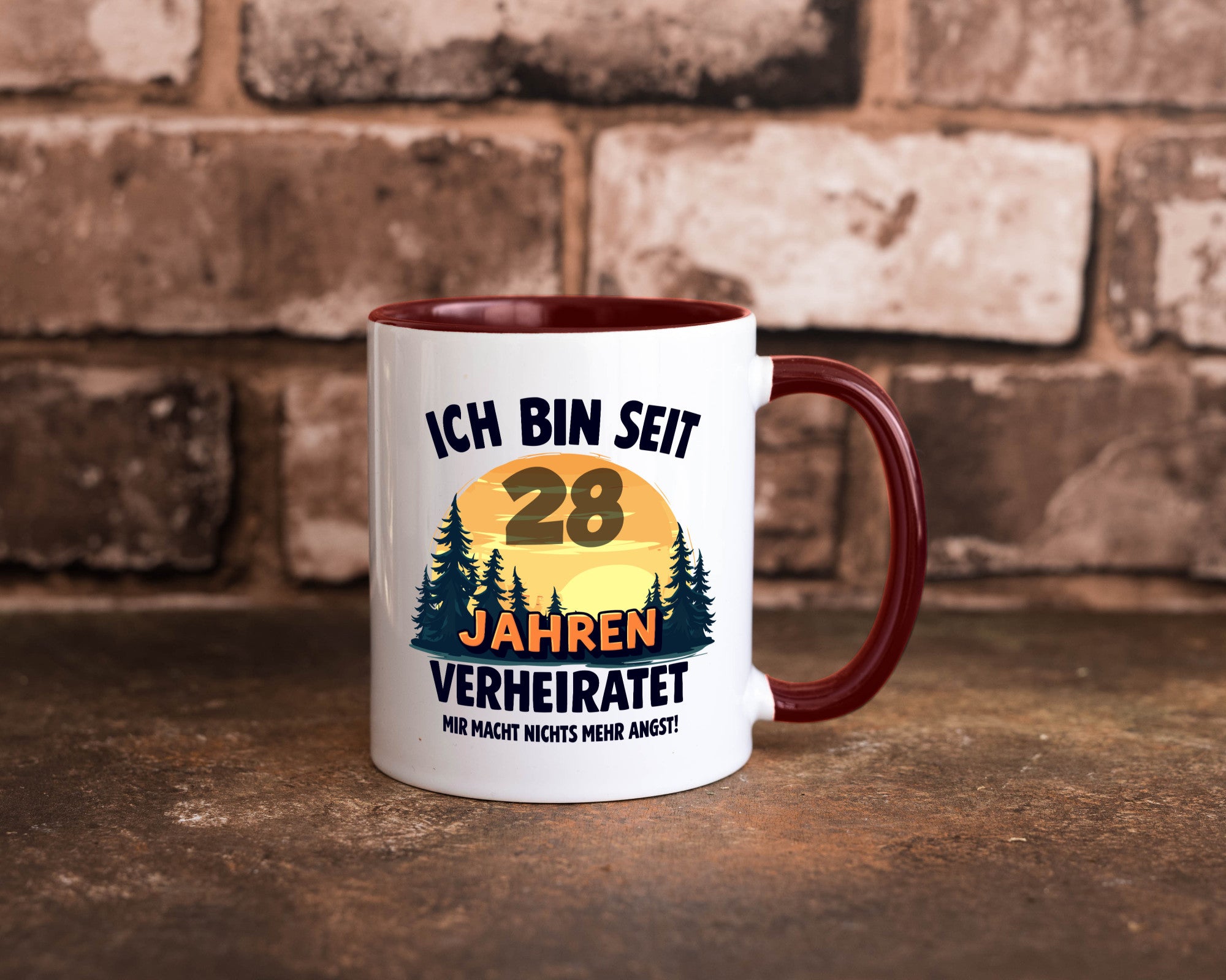 Ich bin Verheiratet | 28. Hochzeitstag Ehepaar v2 lustiger Spruch Geschenk