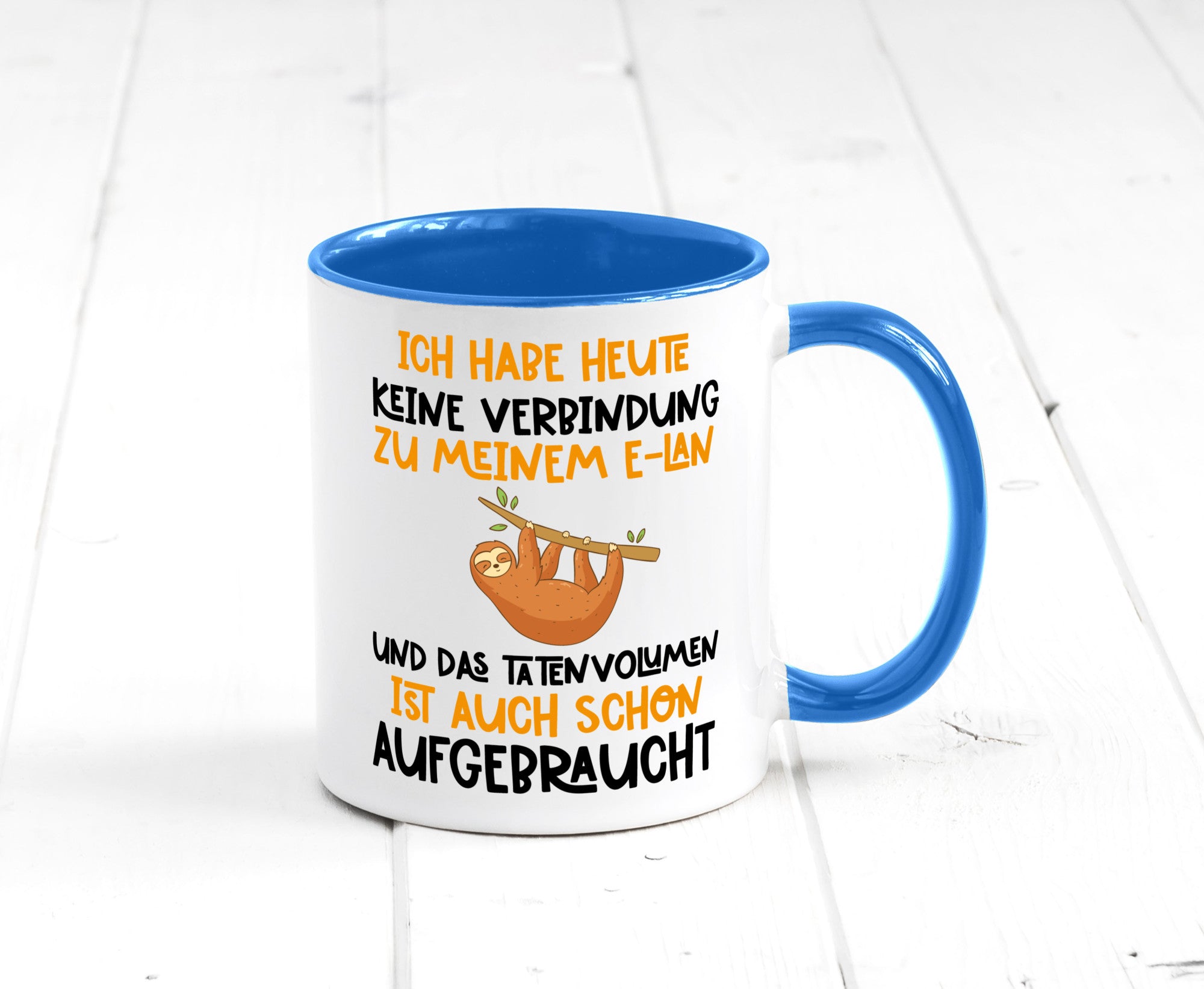Tatenvolumen aufgebraucht | Spruch Humor Faultier Tierliebhaber Geschenkidee