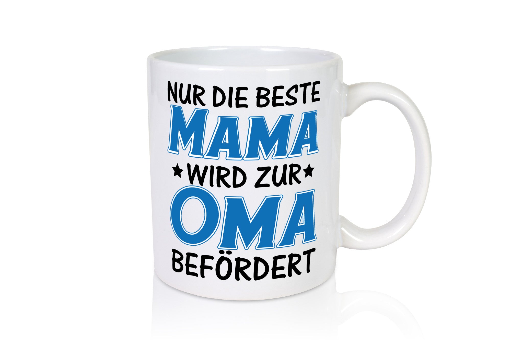 Mama wird zur Oma lustiger Spruch Geschenk Familie Geschenkidee Tasse