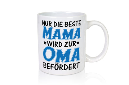 Mama wird zur Oma lustiger Spruch Geschenk Familie Geschenkidee Tasse
