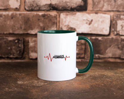 Herzschlag | Feuerwehrfahrzeug Feuerwehr Humor Geschenkidee Tasse