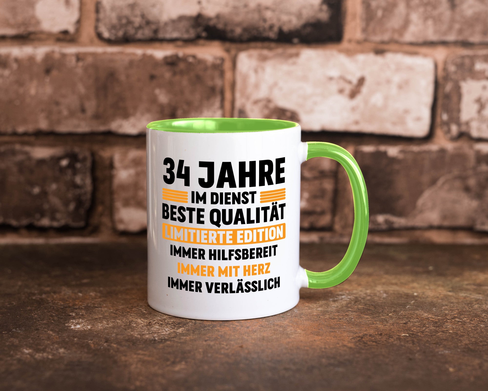 34 Jahre im Dienst | Jubiläum Arbeit v2 Humor Kollegen Büro Geschenkidee Tasse