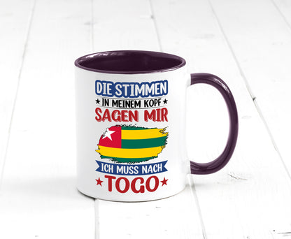 Togo | Urlaub Stimmen in meinem Kopf Traumland Humor Geschenkidee Tasse