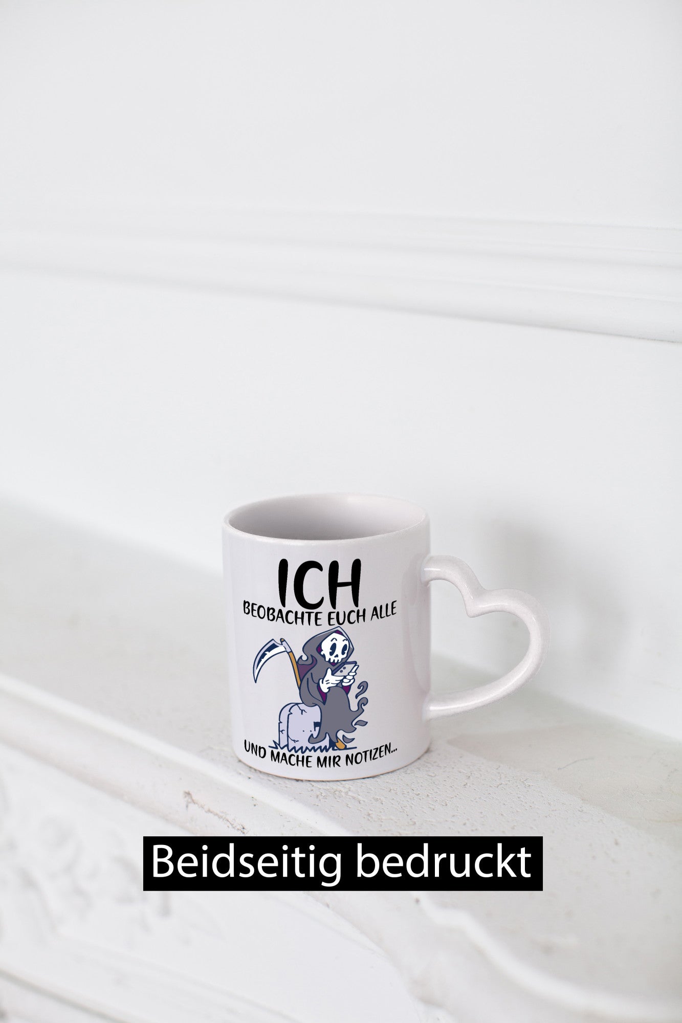 Ich beobachte euch | Sensenmann Sense Skelett Humor Geschenkidee Tasse