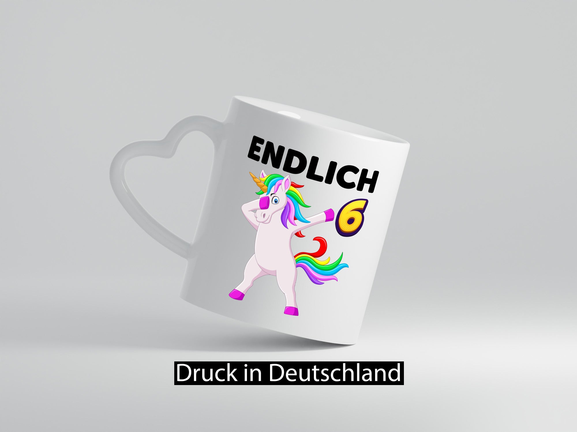 6. Geburtstag | endlich 6 Jahre Einhorn Mädchen Geschenkidee Humor Tasse