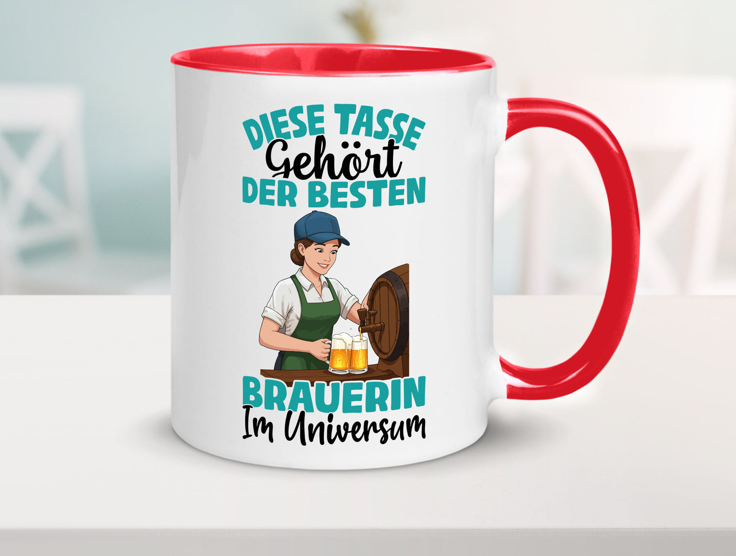 Im Universum: Brauerin | Bier Brauerei lustiger Spruch Geschenk Humor