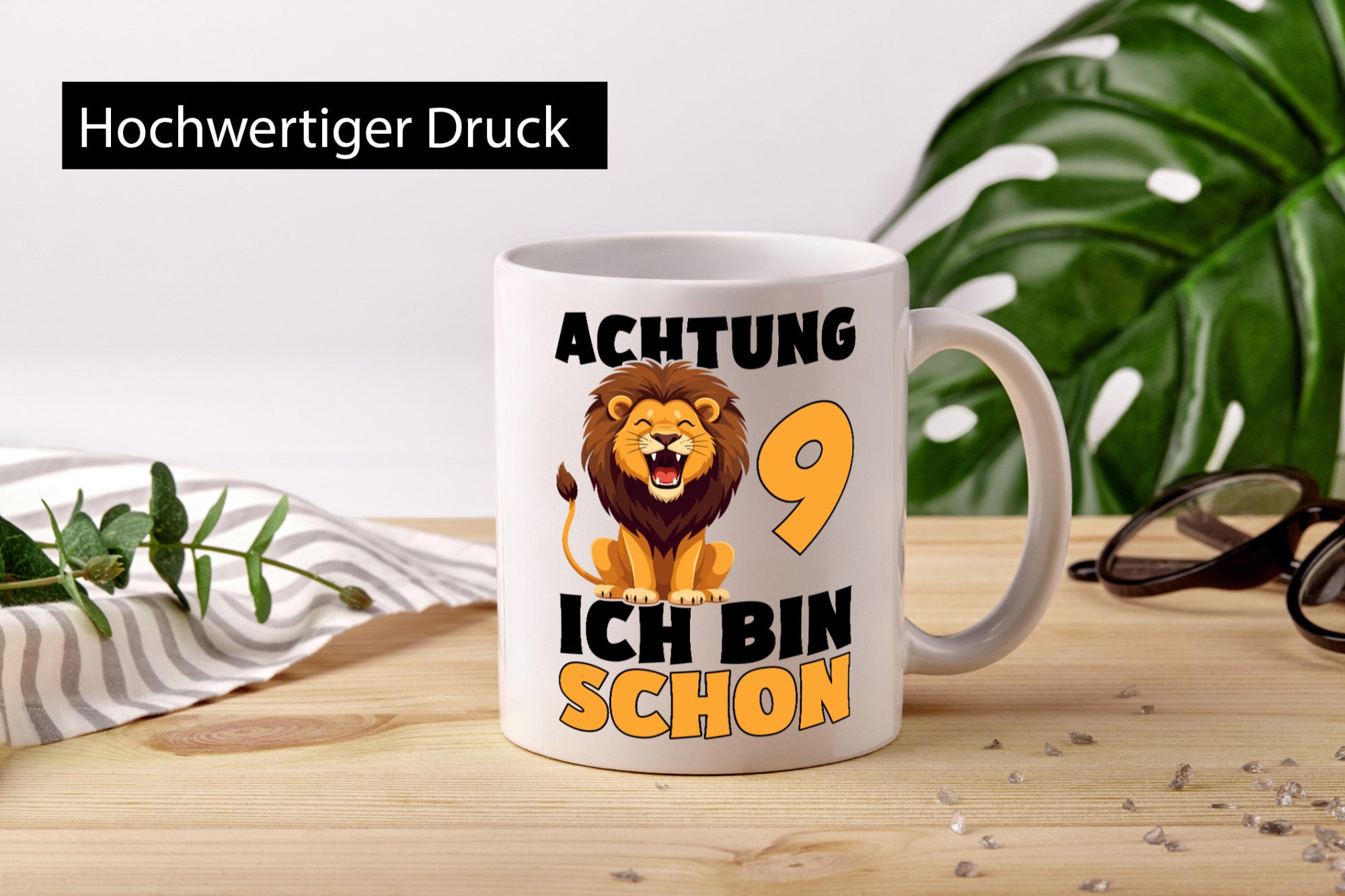 9. Geburtstag | 9 Jahre Löwe lustig Geschenkidee Geschenk Tasse