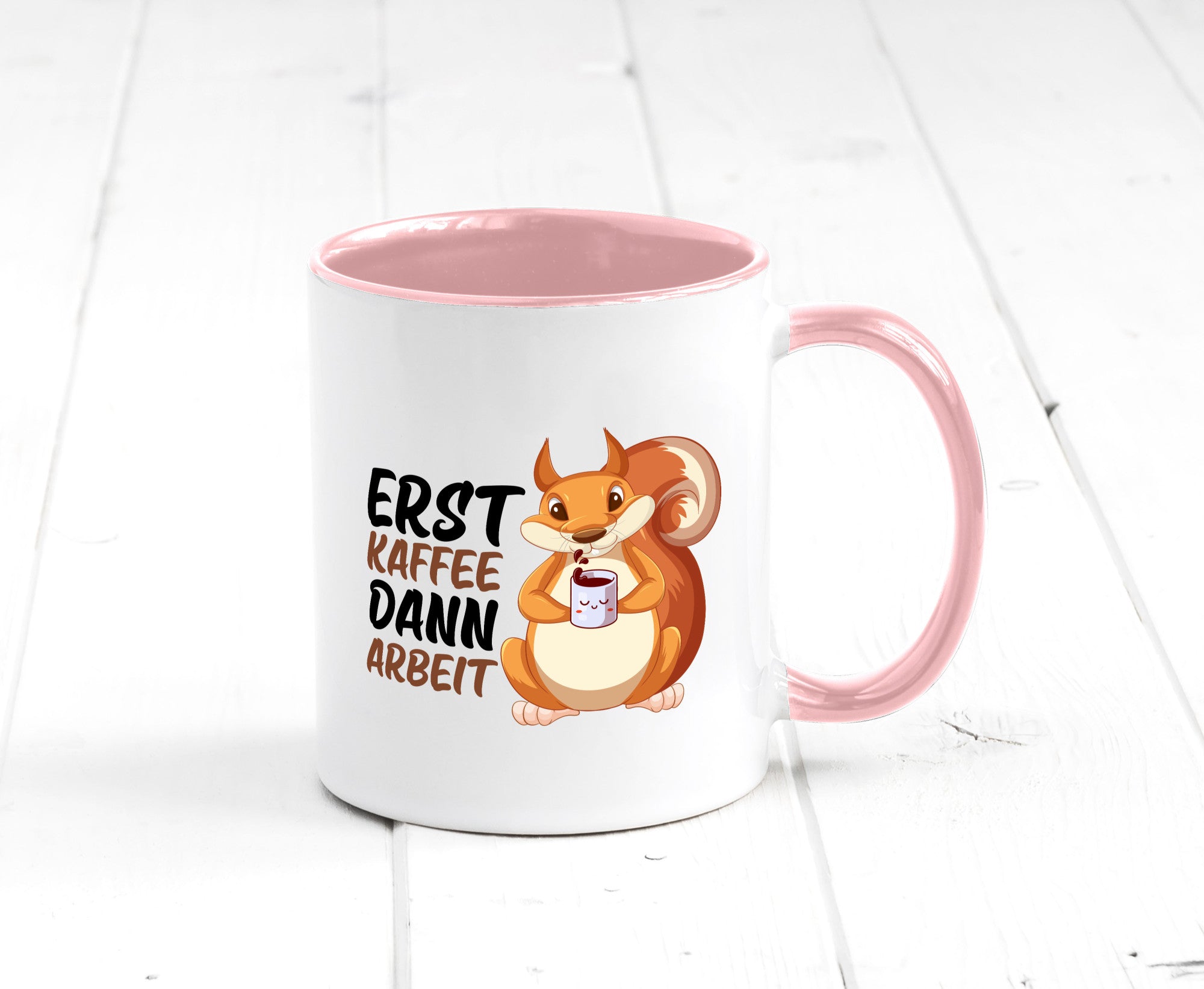 Erst Kaffee dann Arbeit | Büro Eichhörnchen Kaffeefreund Humor Kollegen