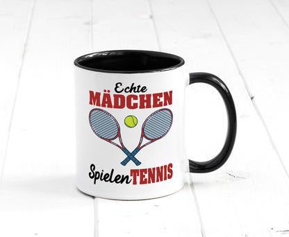 Echte Mädchen Spielen Tennis | Sport Geschenkidee Humor Tasse
