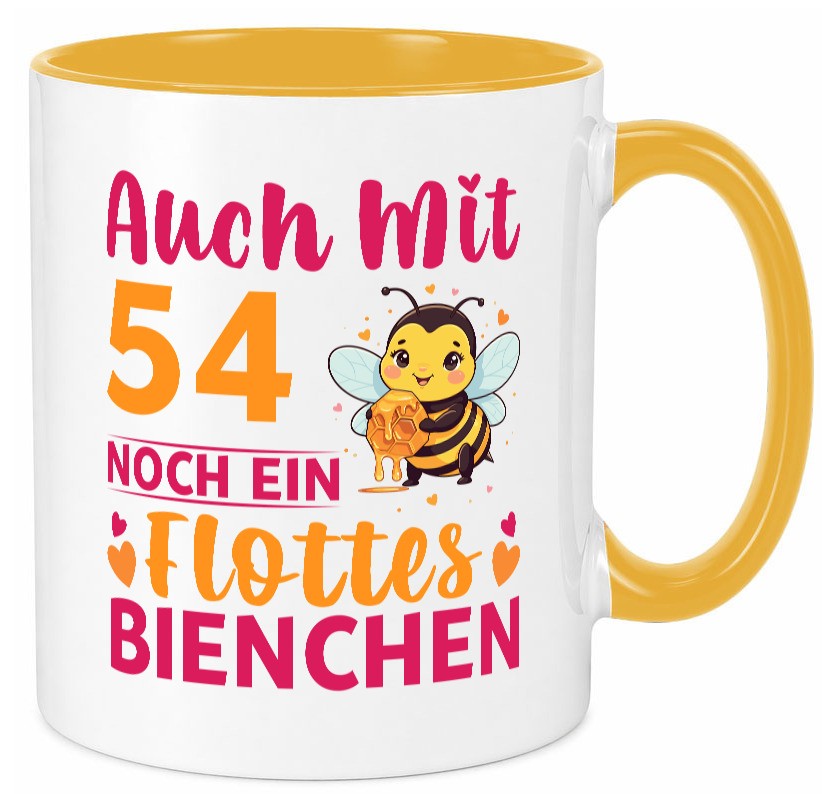 54. Geburtstag | Flottes Bienchen 54 Jahre lustig Geschenkidee Geschenk Tasse